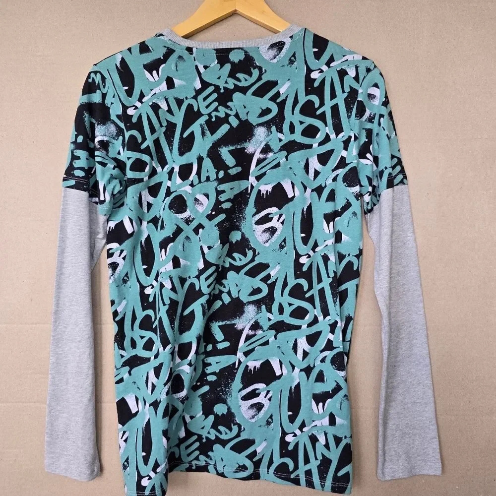 Nwt guess long sleeve lover graffiti shirt tshirt - Picture 8 of 10